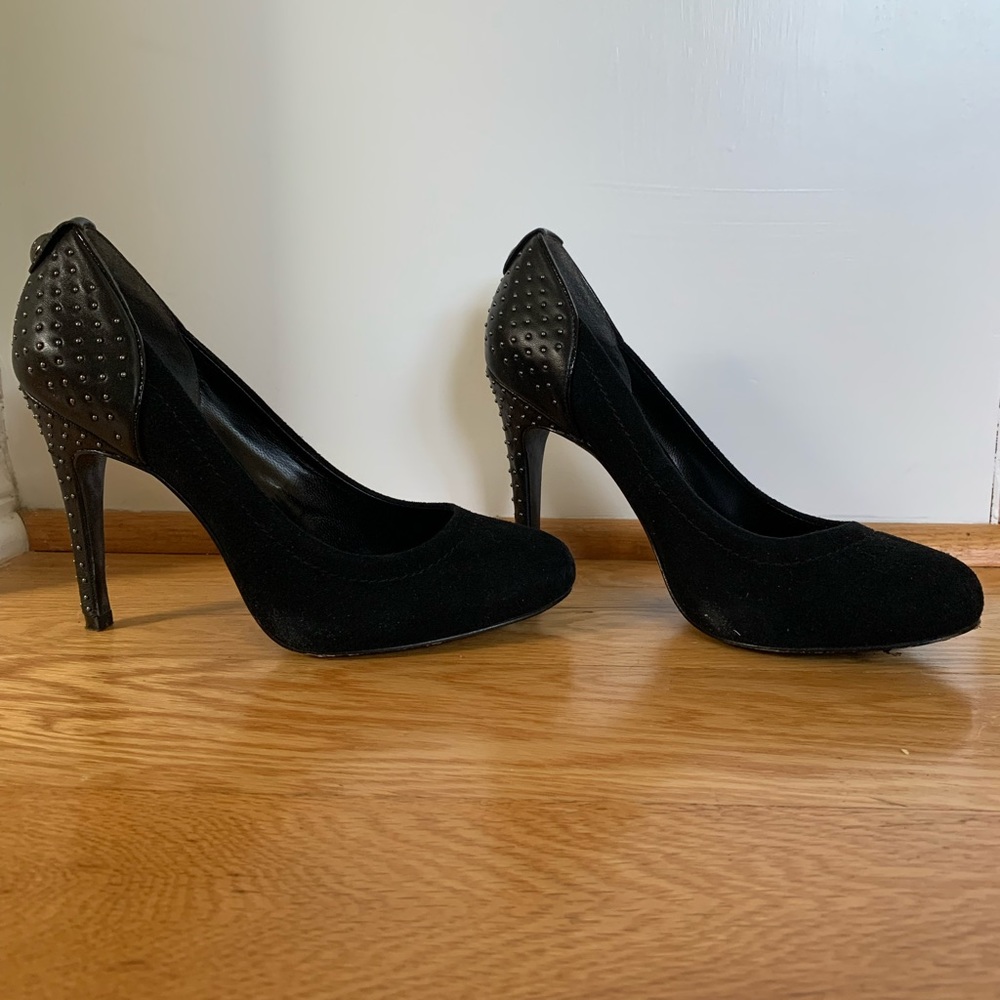Karen Millen Size 37 Black Studded Heels Pumps Shoes